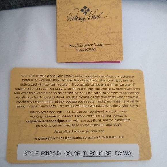 Patricia Nash P815133 Tooled Turquoise Leather Canicella Crossbody Purse… - Picture 8 of 15